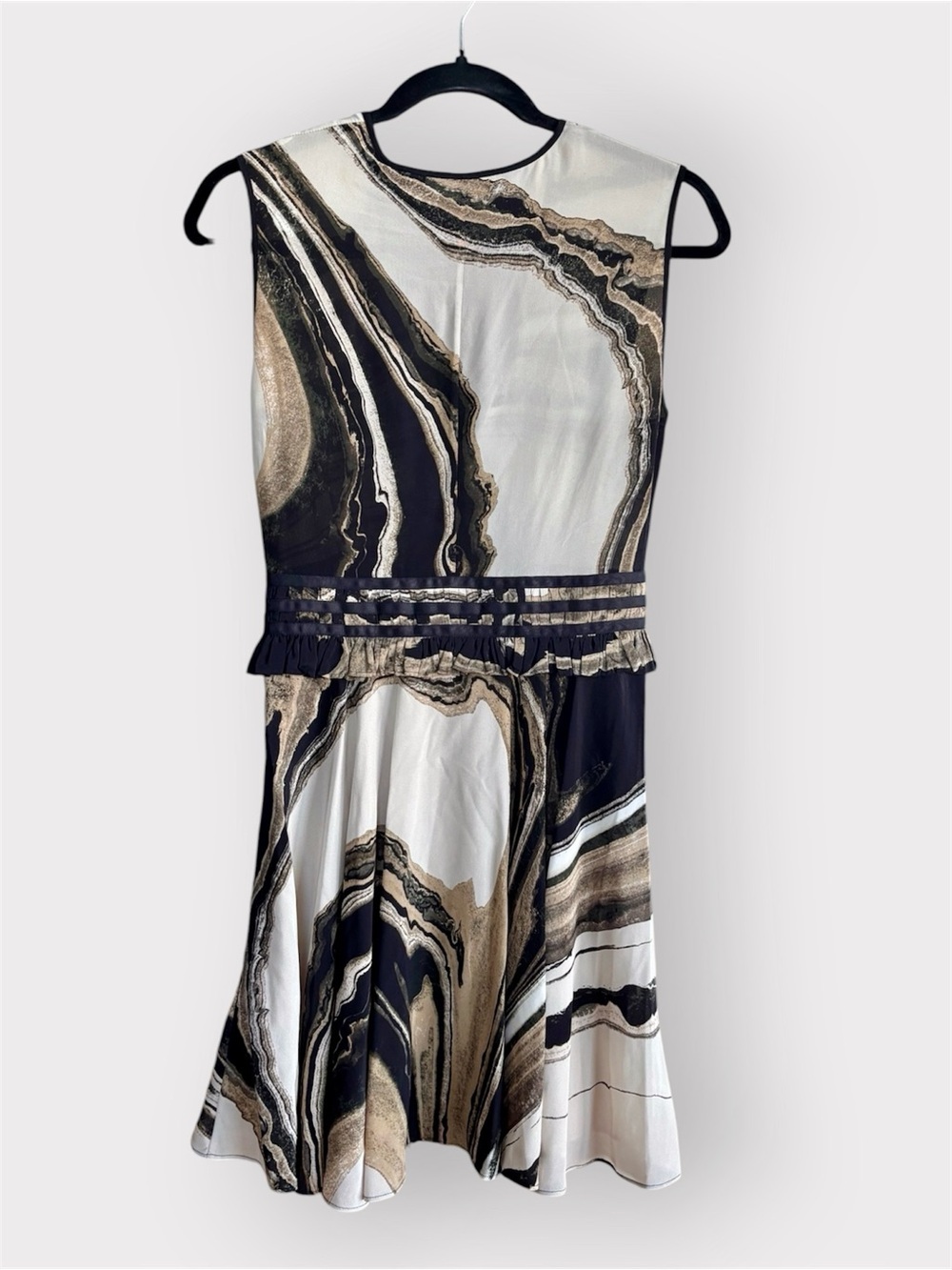 THE KOOPLES 100% Silk Marble Print Mini Dress NWT FR 1 Parisian Chic - Picture 8 of 16